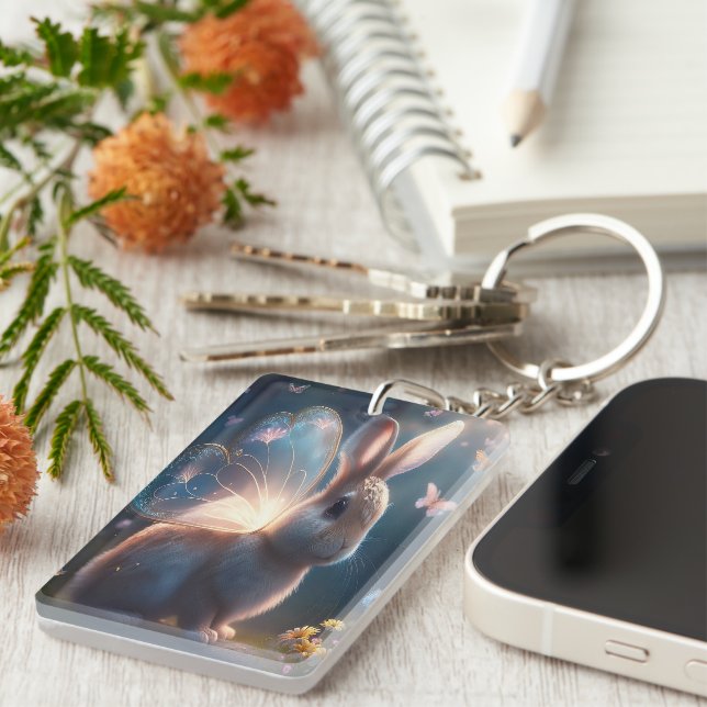 Porte-clefs Lapin Papillon (Devant droit)