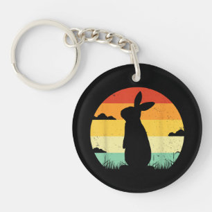 Porte-clefs Lapin Retro Vintage 80s Style Bunny Lover