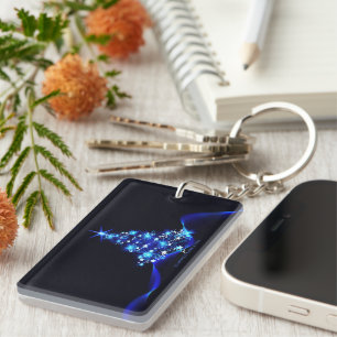 Porte-clefs l'arbre de Noël stylisé et lumineux de SlipperyJoe