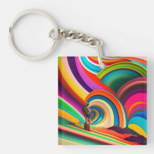 Porte-clefs L'art abstrait de Bonnaroo