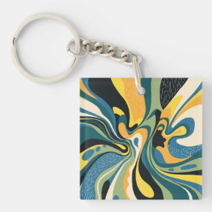 Porte-clefs L'art Abstrait dynamique