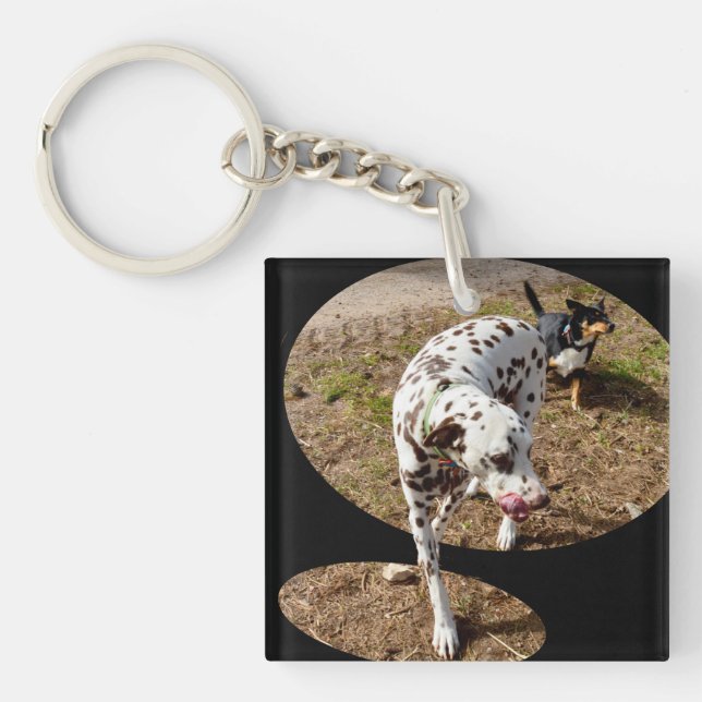 Porte-clefs L'art de la fenêtre d'illusion dalmate, (Devant)