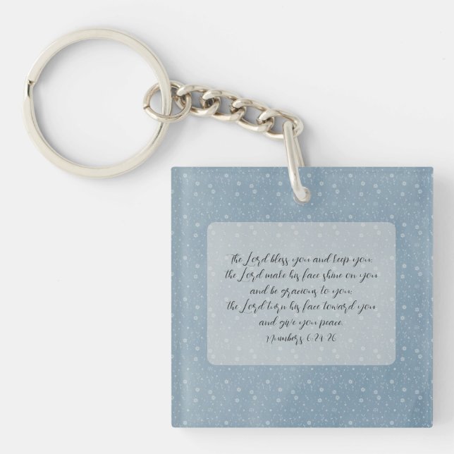 Porte-clefs L'art des versets de la Bible chrétienne (Devant)