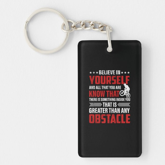 Porte-clefs L'Art Du Cyclisme Croyez En Vous-Même (Devant)