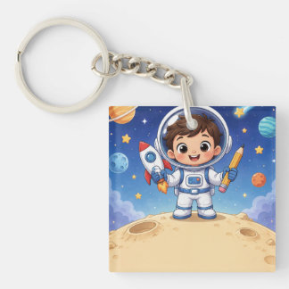 Porte-clefs L'Astronaute Enfant Prêt à Explorer
