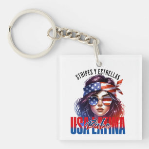 Porte-clefs Latina féminine Fête d'indépendance du 14 juillet