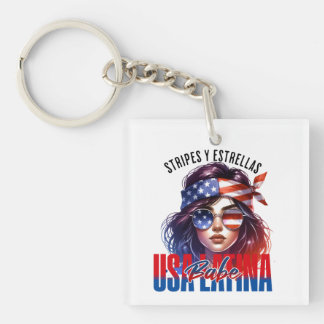 Porte-clefs Latina féminine Fête d'indépendance du 14 juillet