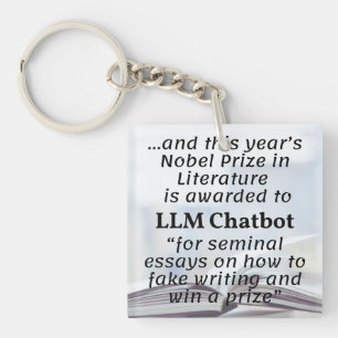 Porte-clefs Lauréat du prix Nobel LLM Chatbot en littérature