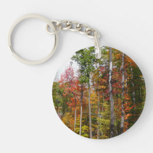 Porte-clefs L'automne dans la forêt Photographie d'automne col