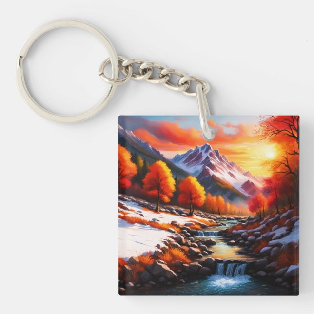 Porte-clefs L'automne devient hiver (Devant)