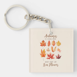 Porte-clefs L'automne est le deuxième printemps - Feuilles d'a