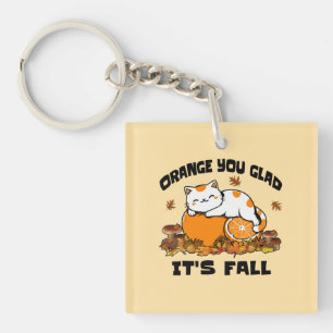 Porte-clefs L'automne laisse Orange Vous êtes content C'est Au