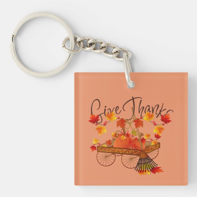 Porte-clefs L'automne, merci (Devant)