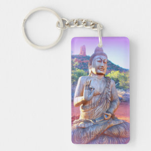 Porte-clefs lavande bouddha méditation