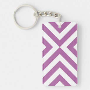 Porte-clefs Lavande et Chevrons blancs