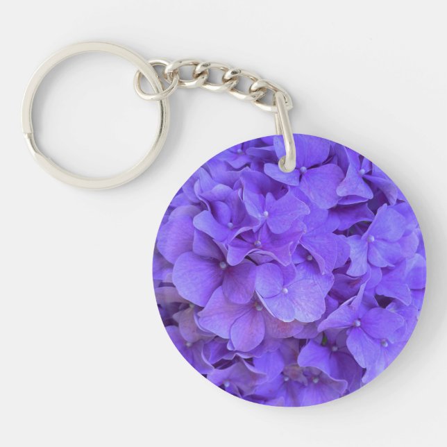 Porte-clefs Lavande lilas violet Hydrangeas violet Fleurs (Devant)