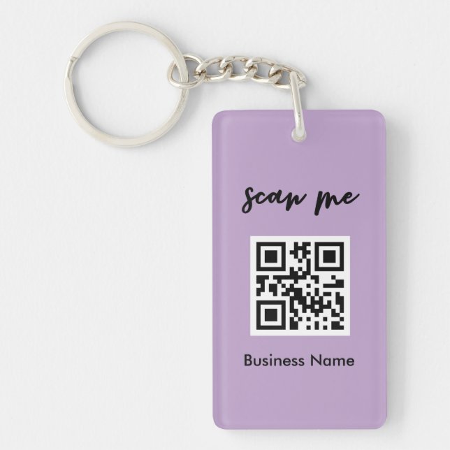 Porte-clefs Lavender QR Code Carte de visite Votre logo person (Devant)