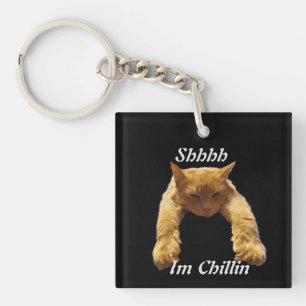 Porte-clefs Lazy Brown Chat Chillin, Clavier