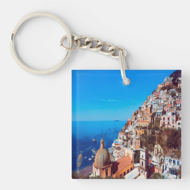 Porte-clefs ldp POSITANO - Côte d'Amalfi - Panorama (Devant)