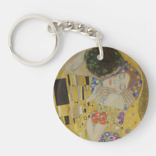 Porte-clefs Le Baiser, Peinture à l'huile Art Nouveau, Gustav