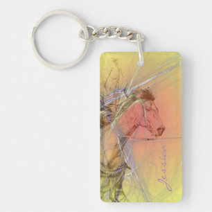 Porte-clefs Le Barrel Racer (tourbillon orange jaune)