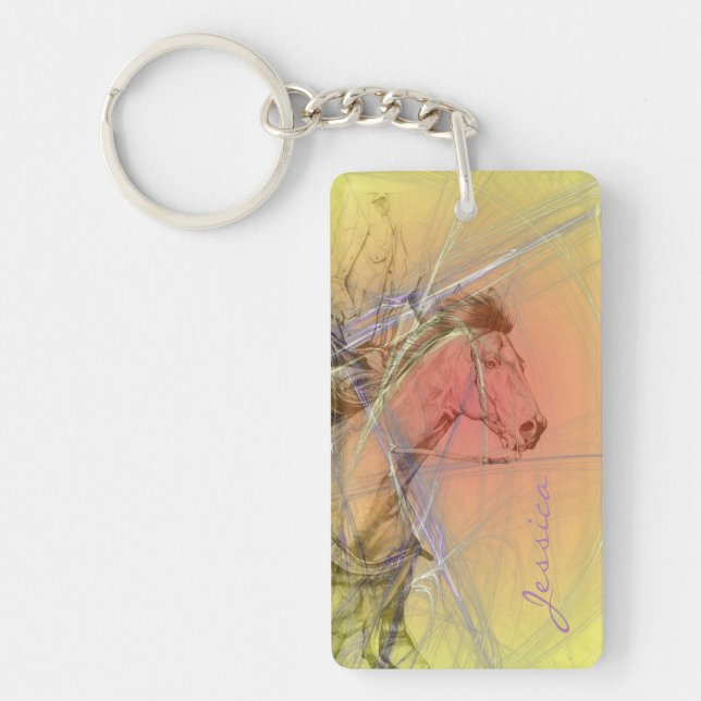 Porte-clefs Le Barrel Racer (tourbillon orange jaune) (Devant)