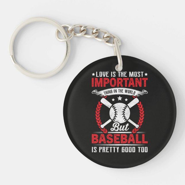 Porte-clefs Le baseball est plutôt bien (Devant)