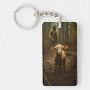 Porte-clefs Le Bon Berger et l'Agneau Perdu – Jésus & Agneau