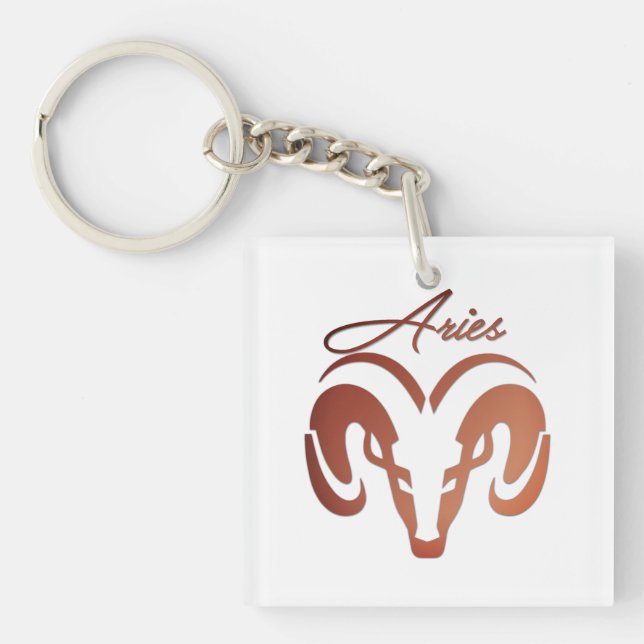Porte-clefs Le bronze porte le bélier Zodiac (Devant)