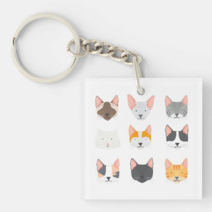 Porte-clefs Le cadeau personnalisé au nom du miaulement de cha