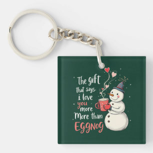 Porte-clefs Le Cadeau Qui Dit 'Je T'aime Plus Que L'Eggnog