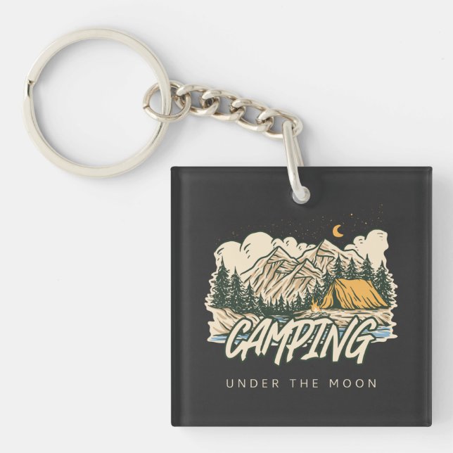 Porte-clefs Le Camping Est Ma Langue D'Amour (Devant)