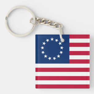 Porte-clefs Le Cercle d'étoiles, Drapeau américain par Betsy R