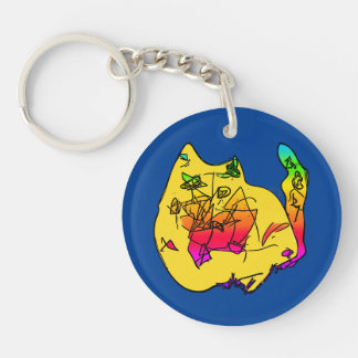 Porte-clefs Le chat Abstrait de Lily