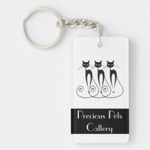 Porte-clefs Le chat lunatique PERSONNALISENT