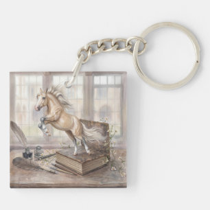 Porte-clefs Le cheval savant bondissant d'un livre