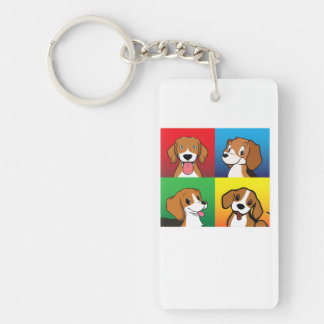 Porte-clefs Le Chien beagle Fait Face À Une Joyeuse Journée À
