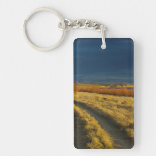 Porte-clefs Le coucher de soleil met en valeur l'écorce rouge