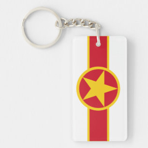 Porte-clefs Le drapeau du pays vietnamien rond symbole cercle