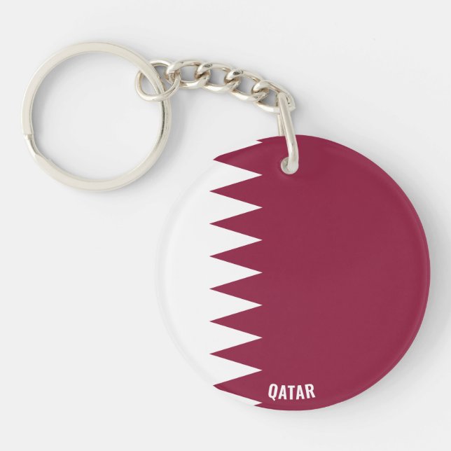 Porte-clefs Le drapeau du Qatar charmant patriotique (Devant)