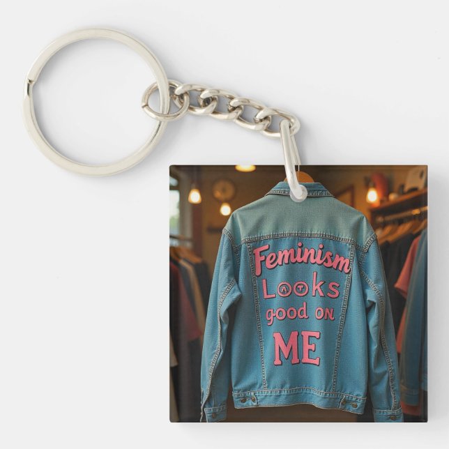 Porte-clefs Le féminisme me va bien (Devant)