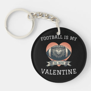 Porte-clefs Le football est ma Saint-Valentin