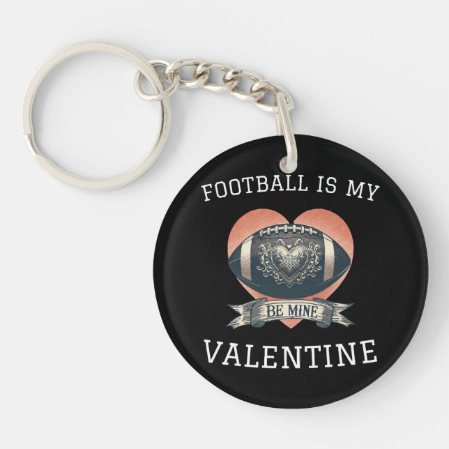 Porte-clefs Le football est ma Saint-Valentin (Devant)