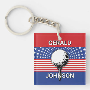 Porte-clefs Le golf patriotique américain