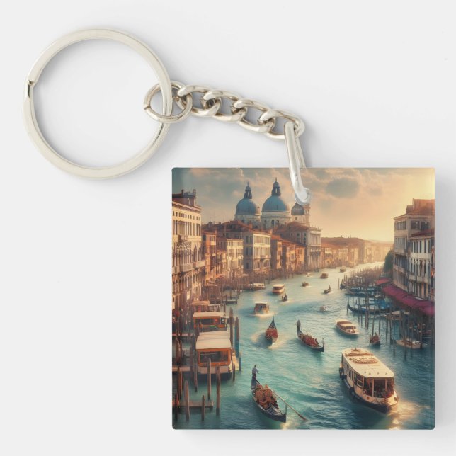 Porte-clefs Le Grand Canal à Venise Italie Voyage (Devant)