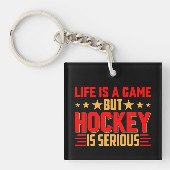 Porte-clefs Le hockey est sérieux (Devant)