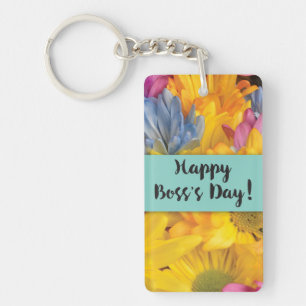 Porte-clefs Le Jour du patron remercie Gerbera Daisys