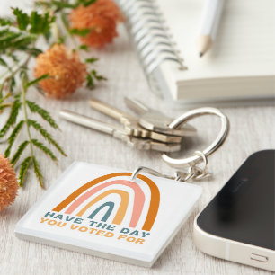 Porte-clefs Le Jour Où Vous Avez Voté Pour Colorful Pastel Rai