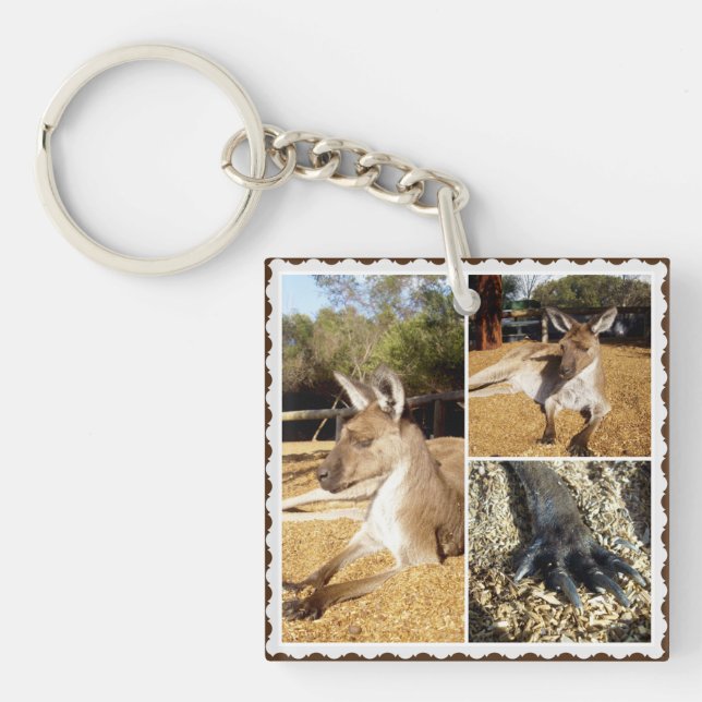 Porte-clefs Le Kangaroo Picture Collage, Clavier (Devant)