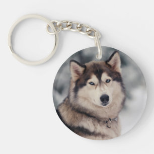 Porte-clefs Le magnifique Husky en plein air